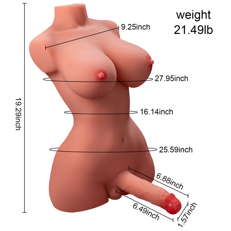 Hemonsa 24.4lb Thrusting + Vibration Realistic Shemale Sex Dolls